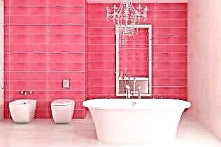 Desain kamar mandhi kanthi warna jambon