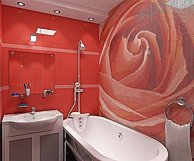 حمام قرمز: طراحی ، ترکیبات ، سایه ها ، لوله کشی ، نمونه هایی از اتمام توالت