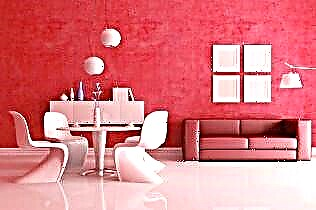 Dnevna soba u crvenoj boji