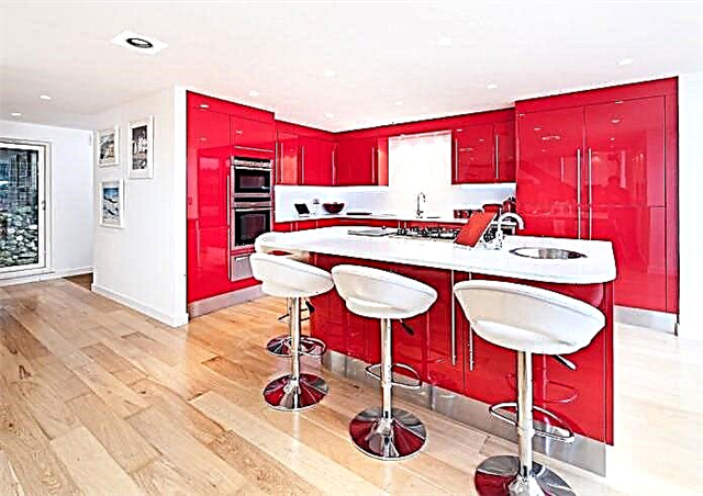 ست آشپزخانه قرمز: ویژگی ها ، انواع ، ترکیبات ، انتخاب سبک و پرده ها