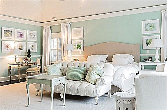 Hiasan interior kamar tidur dina warna pastel