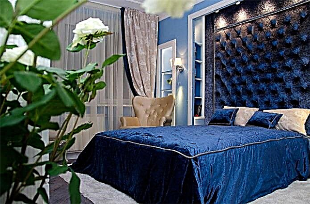Dormitorio azul: sombras, combinacións, elección de acabados, mobles, téxtiles e iluminación