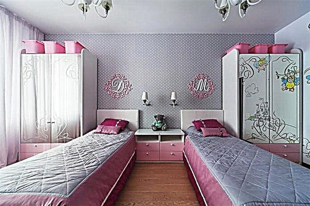اتاقی برای دو دختر: طراحی ، منطقه بندی ، چیدمان ، دکوراسیون ، مبلمان ، نورپردازی
