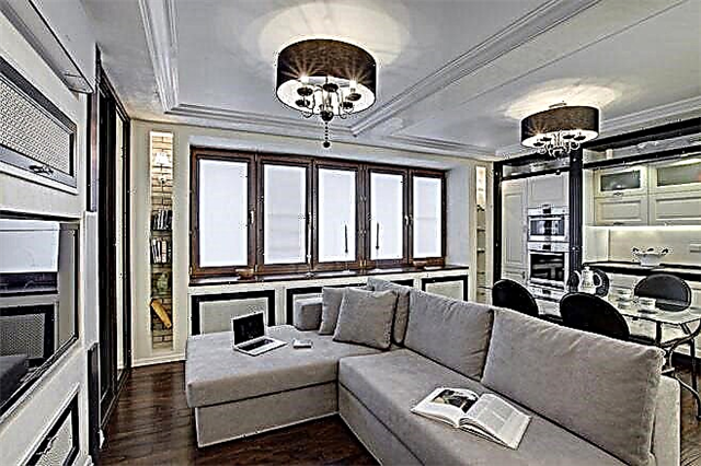 Klasik modern ing desain interior apartemen kanthi 70 persegi.