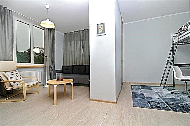 Projektimi lakonik i një apartamenti me një dhomë 44.3 metra për një familje me një fëmijë