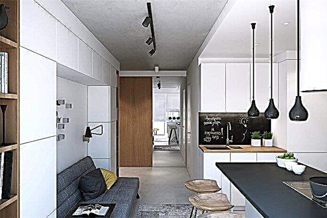 Deseño moderno dun apartamento dunha habitación de 43 m². do estudo Geometrium