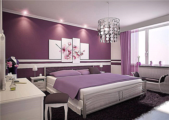 Dizajn spavaće sobe u lila tonovima - izbor uspješnih interijera