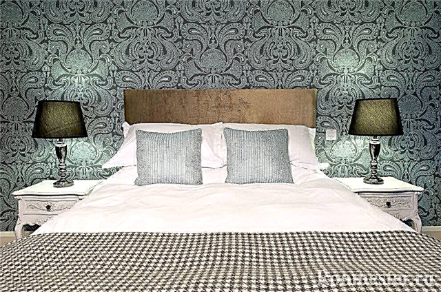 Wallpaper ontwerp in die slaapkamer: kombinasie - 40 foto's van interieur idees