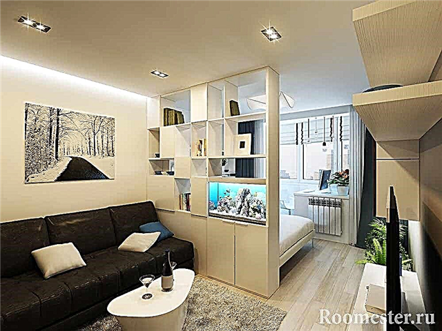 Desain apartemen sak kamar 40 sq. m - 100 conto foto lan 7 proyek