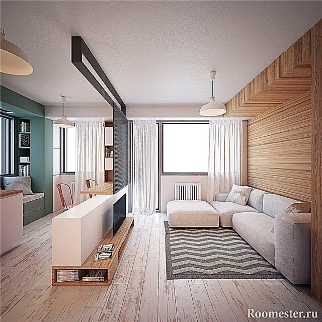 Projektimi i një apartamenti me një dhomë 35 sq. m: ne kombinojmë komoditetin dhe shkathtësinë